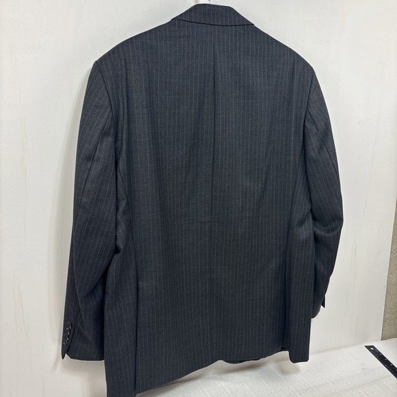 Lauren Ralph Lauren Wool Gray Pinstripe Men's Blazer Suit Coat Size 42R 3 Button - Picture 6 of 14